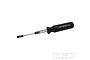 MIP .050 inch hex driver with a black handle, pink shaft collar, and protective tip cover, isolated on a white background.
