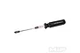 MIP 2.0mm ball end hex driver with a black handle and a white and red striped shaft, isolated on a white background.