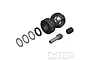 MIP X-Duty driveshaft hub component with included washers, a pin, and a set screw on a white background.