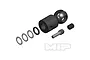 MIP X-Duty driveshaft hub component with included washers, pin, and grub screw on a white background.
