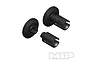 MIP Ball Differential Outdrives Set for RC vehicles, showing two black metal outdrive components on a white background.