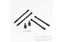 MIP HD CVD driveshaft set components including shafts, couplers, and a tube of MIP grease on a white background.
