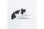 MIP HD Centre Outdrives Set including various black metal drivetrain components, grease, and thread locker on a white background.
