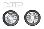 Two MIP Bypass1 shock pistons featuring a silver center with the letter H and a black outer ring, displayed against a white background.