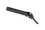 A black Traxxas RC drive shaft assembly with a universal joint and threaded end against a white background.