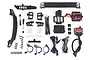 Traxxas Pro Scale LED Light Set components including power module, distribution block, wiring harnesses, light housings, and mounting hardware.