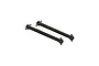 Two black ARRMA RC driveshafts with metal pins at each end, shown against a white background.