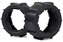 Two black Rovan Sand Buster RC buggy rear tyres with paddle tread patterns, shown against a white background.