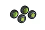 ARRMA 1.2" dBoots Fortress Tyres on Yellow Rims - Glued Wheels 4Pcs ARA550115
