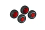 ARRMA 1.2" dBoots Fortress Tyres on Red Rims - Glued Wheels 4Pcs ARA550116