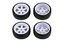 Team Associated Hoonitruck Drift Tyres on White Rims - Glued Wheels 2Pcs 31894
