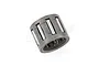 A close-up studio shot of a small cylindrical gudgeon pin roller bearing for an RC engine.