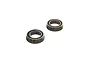 Two ARRMA flanged ball bearings with rubber seals, shown from an angled perspective against a white background.