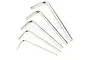 A set of five L-shaped hex wrenches of varying sizes arranged in a fan pattern on a white background.