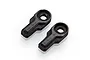 Two black 3D-printed battery swivel hold-down tabs for RC cars, shown on a white background.