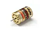 Kyosho Le Mans 480 Gold 21.5T brushless motor for RC cars, featuring a gold-anodized aluminum casing and silver output shaft.