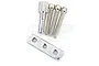 Rovan flywheel puller and piston stopper tool set including a metal bar, three bolts, and a knurled stopper pin on a white background.