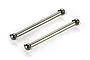 Two BlackZon metal rear drive shafts for RC cars, shown side-by-side on a white background.