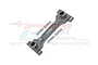 GPM Racing grey aluminium rear chassis brace for RC cars, shown with four included mounting screws against a white background.