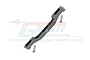 GPM Racing grey aluminium front lower chassis brace for RC cars, shown with two mounting screws against a branded background.