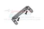 GPM Racing grey aluminium 2-speed transmission servo mount with two black mounting screws against a white background.