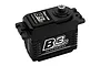 Power HD B3S brushless metal geared servo in a black aluminium case, viewed from an elevated angle.