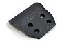 A black RPM RC front bumper spare part shown from a top-down angle on a white background.