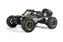 BlackZon Smyter DB Turbo RC desert buggy in green and black, featuring a roll cage, spare tire, and off-road tires on a white background.