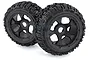 Rovan 4.7/5.5" Baja 5B Rear Trencher Tyres on Black Rims - Beadlocked Wheels 2Pcs 95193