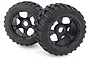 Rovan 4.7/5.5" Baja 5B Rear Gravel Tyres on Black Rims - Beadlocked Wheels 2Pcs 95209