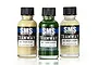 Three 30ml bottles of SMS Tramway series airbrush paint in SEC Tram Roof, SEC Tram Green, and SEC Body Cream colors on a white background.