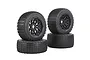 Rovan 4.7/5.5" Baja 5B Dirt Buster Tyres on Black Mesh Rims 4Pcs - Beadlocked Wheels 850281