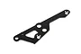 A black Rovan aluminium right chassis brace for RC vehicles, featuring a flat, angular design with multiple mounting holes.