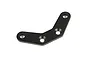 A black Rovan aluminium front upper suspension arm pin brace for RC vehicles, shown against a white background.