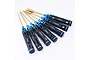 A set of seven GPM Racing blue and black handled hex and nut driver tools arranged in a fan shape on a white background.