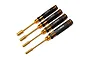 A set of four GPM Racing nut drivers in sizes 4.0mm, 5.5mm, 7.0mm, and 8.0mm, featuring black handles with gold accents.