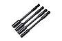 A set of four black metal nut driver speed tips in 4.0mm, 5.5mm, 7.0mm, and 8.0mm sizes, arranged diagonally on a white background.
