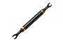 GPM Racing double-ended wrench tool with a carbon fiber handle and orange metal accents, featuring H3.75 and H4.25 sized heads.