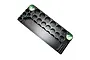 A black and green GPM Racing tool stand with various circular holes for organizing RC tools and a flat tray area.