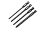 A set of four GPM Racing screwdriver bits with black shafts and marked sizes, including flat head and Phillips head tips.