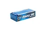 LRP Graphene 4 4900mAh 7.6V HV LiPo shorty battery in a blue hard case against a white background.