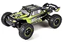 BlackZon Smyter DT 1/12 scale RC desert truck in green and black livery, featuring off-road tires, rear spoiler, and roof-mounted lights.