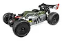 Team Associated 14B Reflex 1/14 scale 4WD electric RC buggy in olive green and silver military-themed livery with black wheels.
