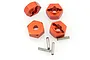 HSP Orange Aluminium 12mm Wheel Hexes w/ 2x10mm Drive Pins 4Pcs 180016