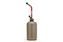 A Kyosho 500cc fuel bottle with a translucent grey body and a red anodized aluminum spout featuring the Kyosho logo.