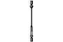 A studio render of an MIP X-Duty heavy-duty centre CVD driveshaft, showing the steel shaft, universal joints, and splined sliding section.