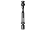 A black steel MIP X-Duty CVD driveshaft for RC vehicles, shown in a studio product view against a white background.