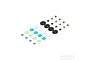 A set of MIP 8-hole shock pistons, washers, spacers, and lock nuts arranged on a white background.