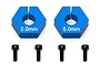 Factory Team Aluminium 12mm Clamping Wheel Hexes 2Pcs - Blue 91609