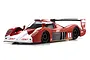 Kyosho Mini-Z Toyota GT-One TS020 RC car in red and white ZENT livery with number 1 on the side.